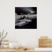 Poster/Afdruk: Astronaut Irwin op Moon Poster (Keuken)