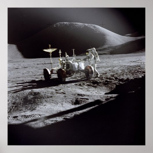 Poster/Afdruk: Astronaut Irwin op Moon Poster (Voorkant)