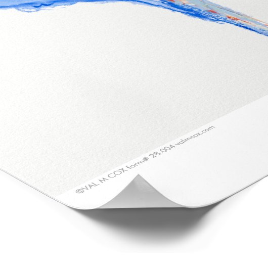 Poster/Afdruk: "Blauwe formulieren" Poster (Hoek)