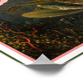 Poster/Afdruk: Cattleya Orchid & Drie Hummingvogel Poster (Hoek)