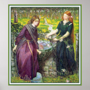 Poster/afdruk: Dante's visie op Rachel en Leah Poster