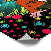 Poster/afdruk: Emo-jongen onder gedempte regenboog Poster (Hoek)