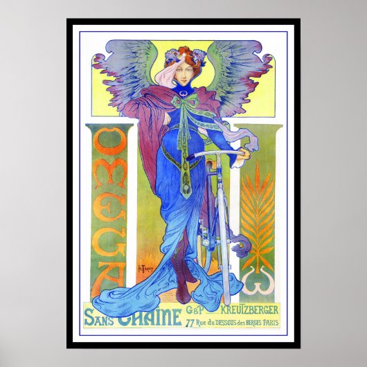 Poster/Afdruk:  fiets - Henri Thiriet Poster (Voorkant)