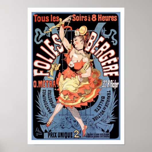 Poster/Afdruk: Folies Bergere - Cheret Poster (Voorkant)
