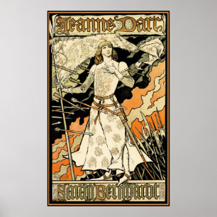 Poster/Afdruk: Jeanne d'Arc, Sarah Bernhardt Poster