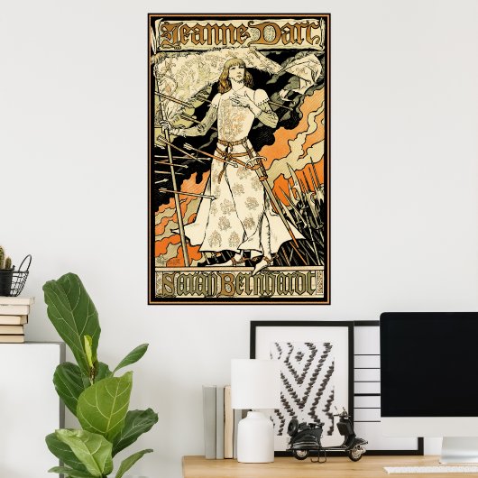 Poster/Afdruk: Jeanne d'Arc, Sarah Bernhardt Poster (Thuiskantoor)
