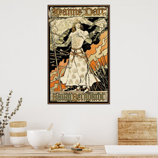 Poster/Afdruk: Jeanne d'Arc, Sarah Bernhardt Poster (Keuken)