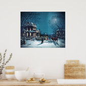 poster/afdruk "kerstavond" poster (Keuken)