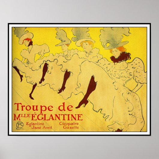Poster/Afdruk: Lautrec - Troupe de Mlle Eglantine Poster (Voorkant)