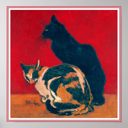 Poster/Afdruk: Les Chats by Theophile Steinlen Poster (Voorkant)