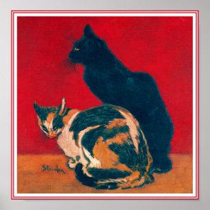 Poster/afdruk: Les Chats door Theophile Steinlen Poster