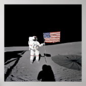 Poster/Afdruk: Moonwalk & American Flag Poster (Voorkant)
