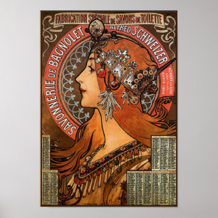 Poster/Afdruk: Mucha - "Savonnerie de Bagnolet" Poster