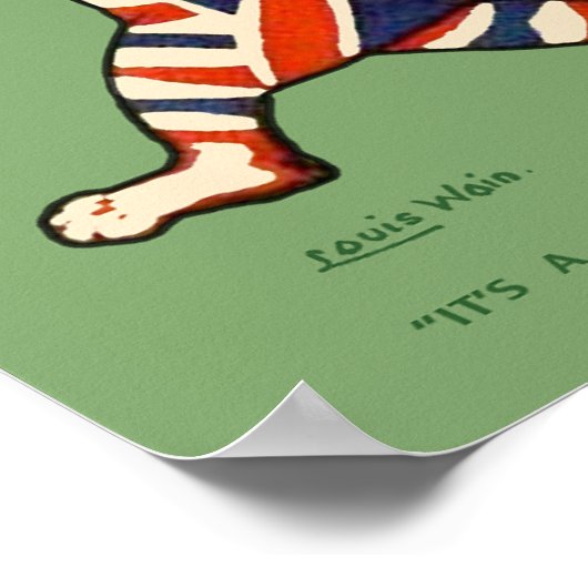 Poster/Afdruk: Patriottisch kat Poster (Hoek)