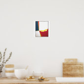 Poster/Afdruk: "Primaire kleuren met string" Poster (Keuken)