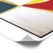 Poster/Afdruk: "Primaire kleuren met string" Poster (Hoek)