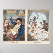 Poster/afdruk: 's nachts - 's morgens - Antiek kar Poster (Voorkant)