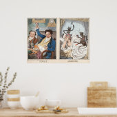 Poster/afdruk: 's nachts - 's morgens - Antiek kar Poster (Keuken)