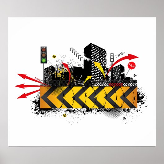Poster/Afdruk: Stedelijke uitloop Poster (Voorkant)