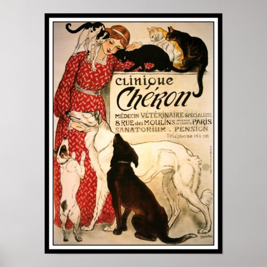 Poster/Afdruk:  steinlen "Clinique Cheron" Poster (Voorkant)