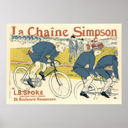 Poster/afdruk: Toulouse Lautrec Bicycle Chain Ad Poster (Voorkant)
