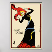 Poster/Afdruk: Toulouse Lautrec - Jane Avril Poster (Voorkant)