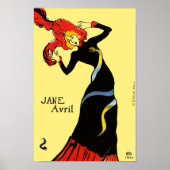 Poster/Afdruk: Toulouse Lautrec - Jane Avril Poster (Voorkant)