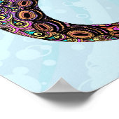 Poster/afdruk van elektrische octopus poster (Hoek)