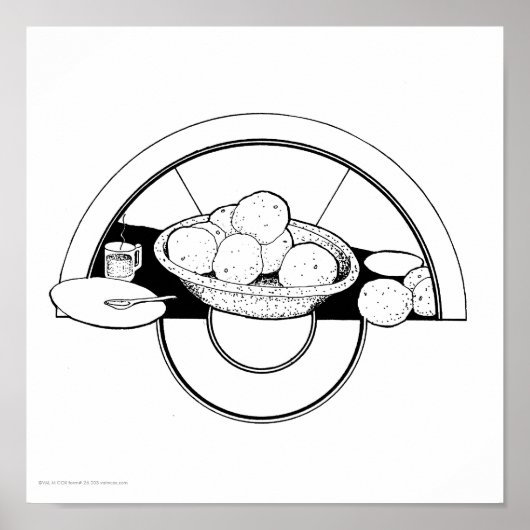 Poster/Afdruk: "Vernissen/Grapefruits" Poster (Voorkant)