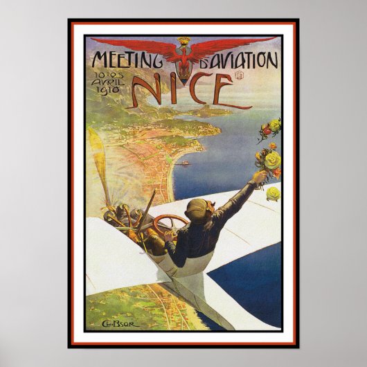 Poster/afdruk vliegtuig: vergadering d'Aviation Poster (Voorkant)