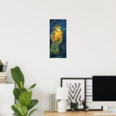 Poster/Afdruk: Vrouw met de zon gesloten Poster (Thuiskantoor)