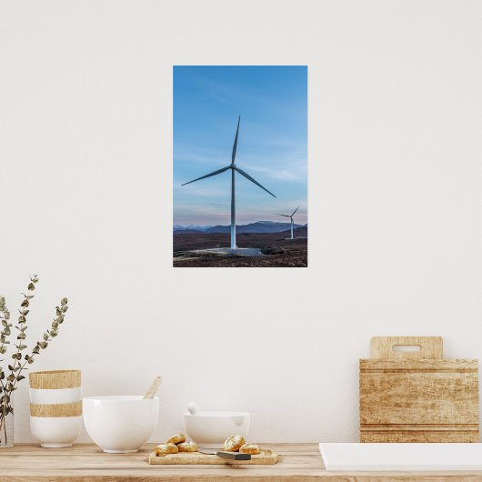 Poster/afdruk windturbines poster (Keuken)