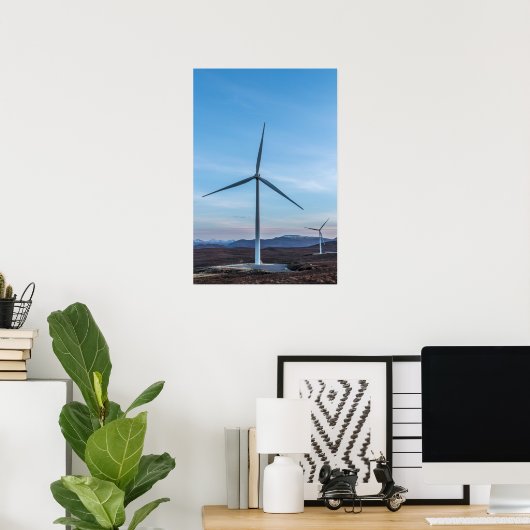 Poster/afdruk windturbines poster (Thuiskantoor)