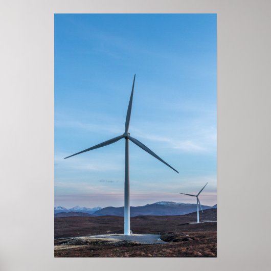 Poster/afdruk windturbines poster (Voorkant)