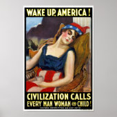 Poster/Afdruk: Word Amerika wakker Poster (Voorkant)