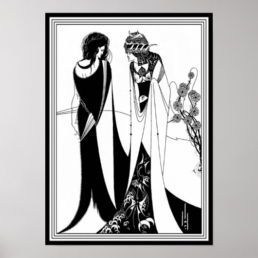 Poster Afdrukken: Illustratie van Aubrey Beardsley (Voorkant)