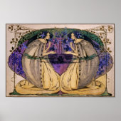 Poster Afdrukken: Lente van Frances Macdonald (Voorkant)