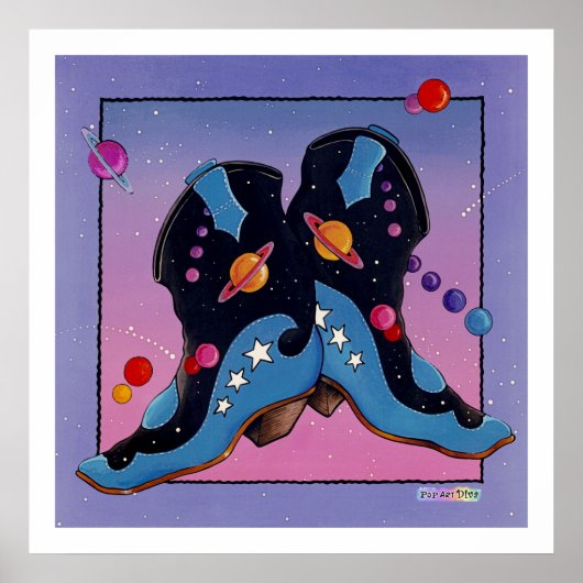 Poster, afdrukken - Midnight Cowboy Boots Poster (Voorkant)