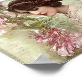 Poster,  afdrukken, mooie dame poster (Hoek)