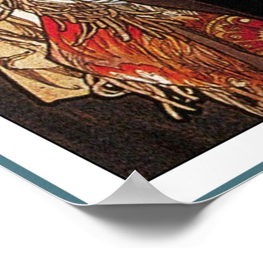 Poster afdrukken: Mucha - Thistle uit de zanden (Hoek)