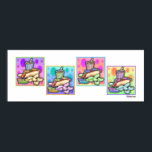 Poster, afdrukken - Pop Art Hot Dog met chips en e Poster<br><div class="desc">Er is niets meer Amerikaan dan een Hete Hond en deze POP ART HOT DOG met chips, pekelspleet en koude soda is mijn eerbetoon aan een klassieke pop cultuur van fastfood. Het is een coole illustratie voor een hotdog! Heb wat plezier en PERSONALIZE uw aankopen met uw eigen tekst of...</div>