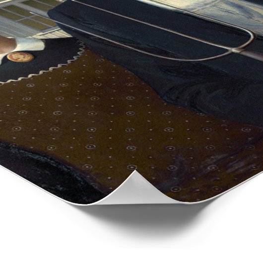 Poster Afdrukken van Amerikaanse Gothic (Hoek)