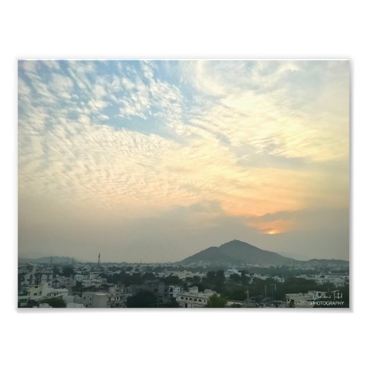 Poster Afdrukken van prachtige zonsopgang (Voorkant)