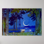 POSTER AFDRUKNORTHWOODS SLIVER MOON REFLECTION (Voorkant)