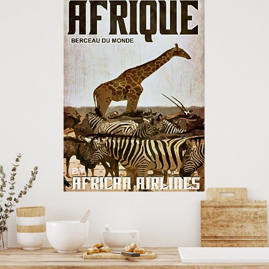 Poster Afrika toerisme (Keuken)