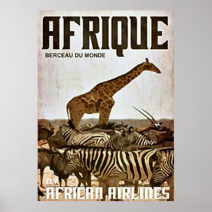 Poster Afrika toerisme