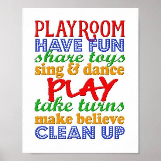 Poster afspeelkamer (Voorkant)