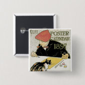 Poster Agenda 1897 Vierkante Button 5,1 Cm (Voorkant /achterkant)