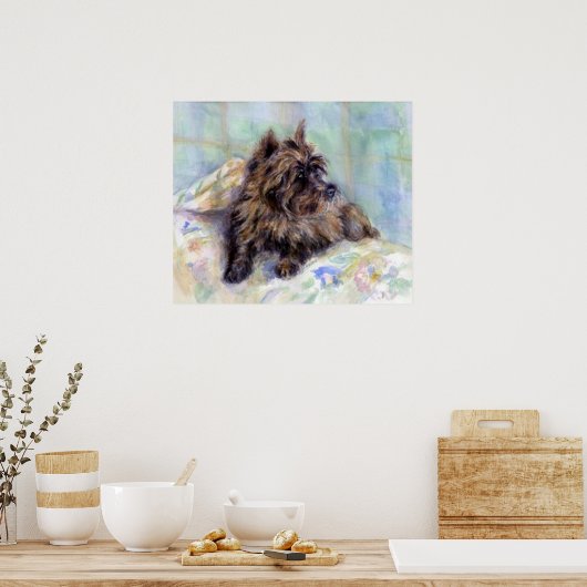 Poster airn Terrier Dog Portret Print (Keuken)
