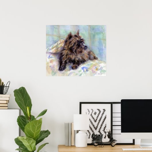 Poster airn Terrier Dog Portret Print (Thuiskantoor)